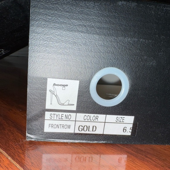 Fashion Nova Metallic Gold Chain Heels - Picture 7 of 7